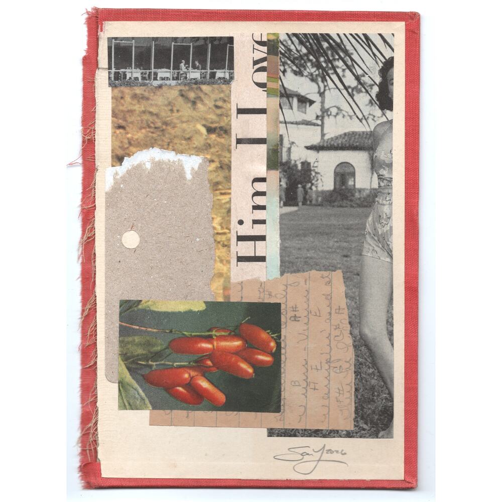 Original Mixed Media Modern Art Collage "Quicquidlibet" 5.5x8" Signed